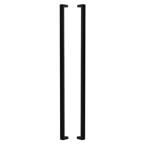 Sure-Loc Hardware Sure-Loc Hardware 48 Square Long Door Pull, Double-Sided, Flat Black PL-2SQ48 FBL